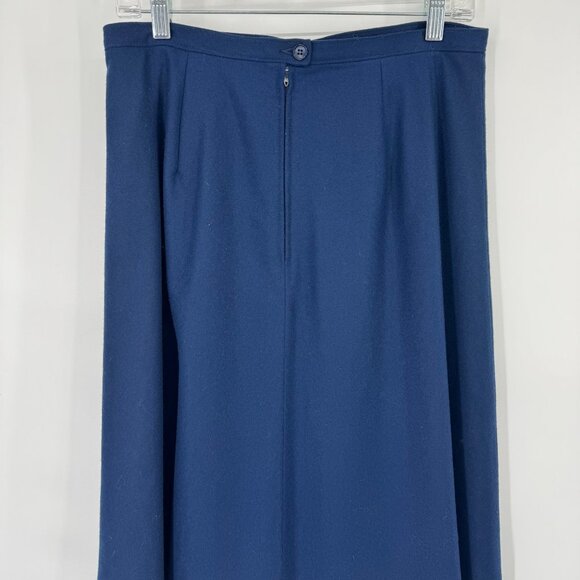 Pendleton Womens Pure Virgin Wool A-Line Navy Skirt size 10 - Picture 6 of 10
